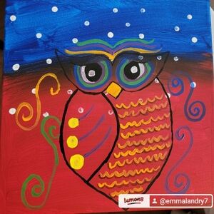 Colorful Owl Canvas Art